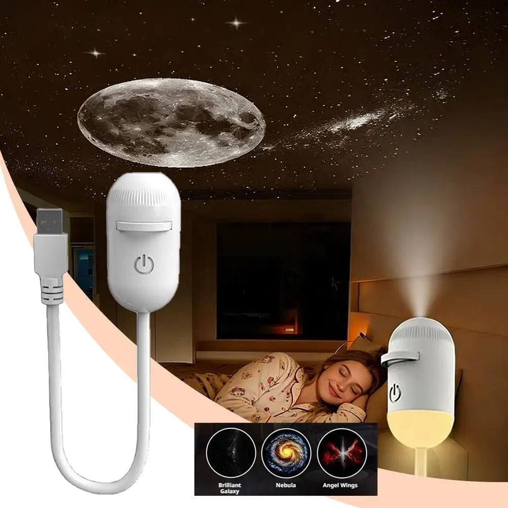 GlowGalix Mini Galaxy Star Projector Night Light