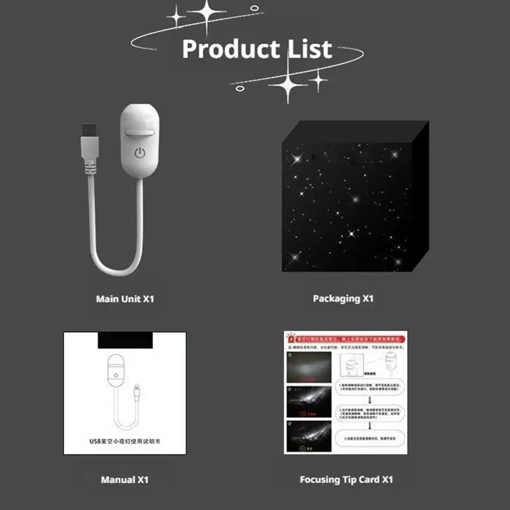 GlowGalix Mini Galaxy Star Projector Night Light